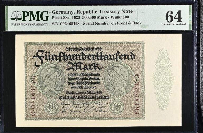 Germany Republic Treasury Note 500,000 Mark